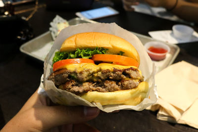 Cropped image of person preparing food