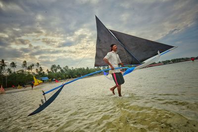 Man standing on beach