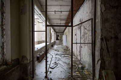 Interior of abandoned building