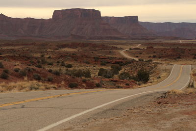 Road passing through a desert