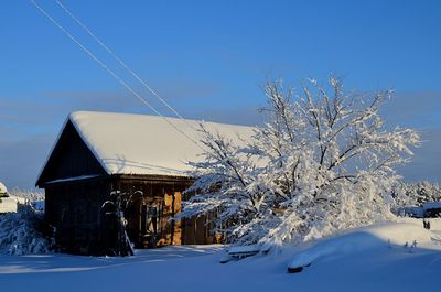 Winter in the russian village