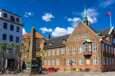 View of building on street against sky