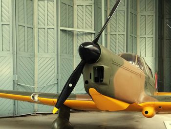 Close-up of airplane at airport