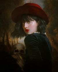 Portrait of mid adult woman standing at home