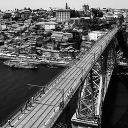 High angle view of cityscape against sky