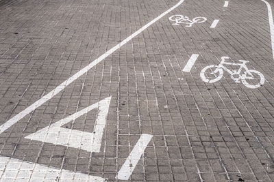 Traffic sign in an exclusive bicycle lane