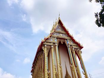 Low angle view of traditional building against sky