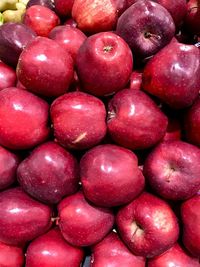 Full frame shot of apples in market