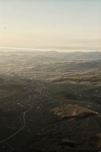 Scenic view of landscape against clear sky