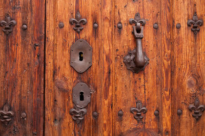 Full frame shot of old door