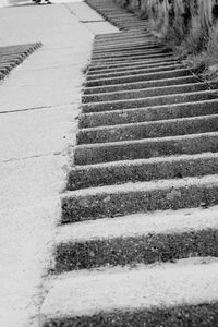 High angle view of steps