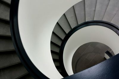 Low angle view of spiral staircase