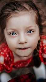 Close-up portrait of cute girl