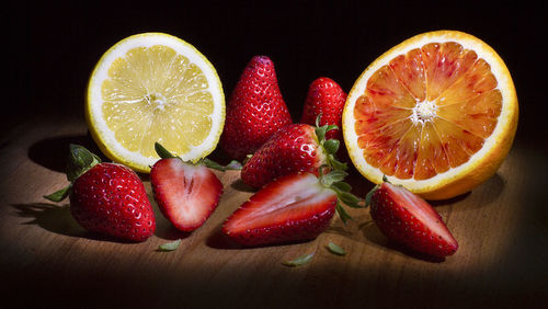 Close-up of strawberries