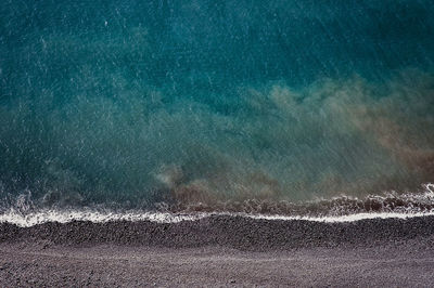 Sea waves rushing towards shore