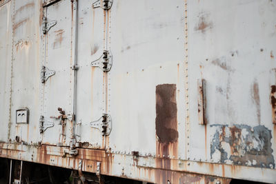 Full frame shot of rusty metal wall