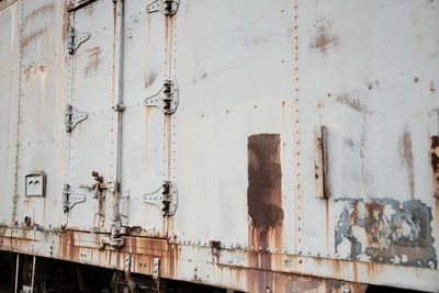 Full frame shot of rusty metal wall