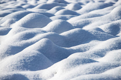 Full frame shot of snow covered land