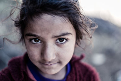 Close-up portrait of girl