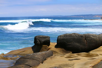 Scenic view of sea against sky