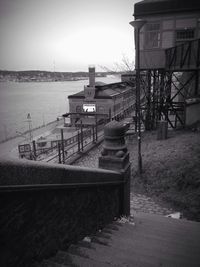 View of empty walkway