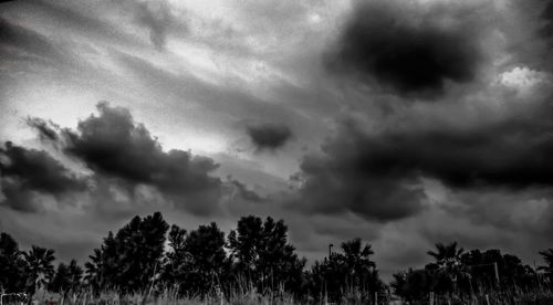 Low angle view of cloudy sky
