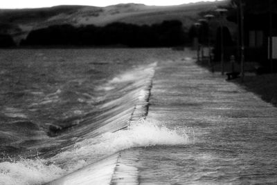 View of tire tracks