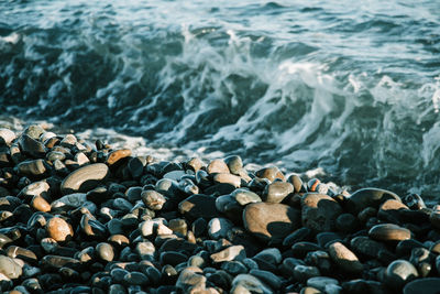 Rocks in sea