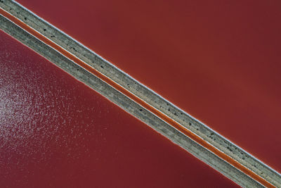 France, provence alpes cote dazur, aerial view of salines in salin de giraud