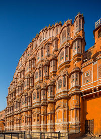 Low angle view of building against clear sky