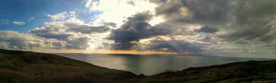 Panoramic view of sea against sky