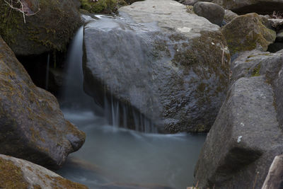 Scenic view of waterfall