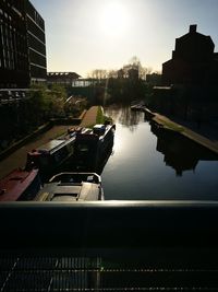 Reflection of buildings in water