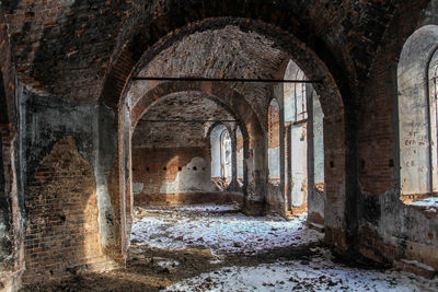 Archway of old building