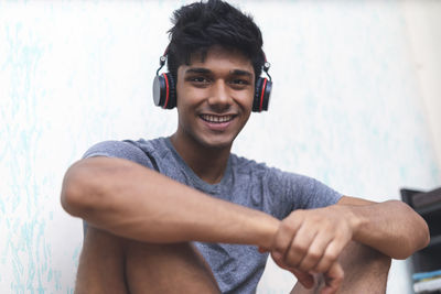 Portrait of young man smiling