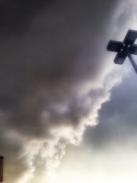 Low angle view of cloudy sky