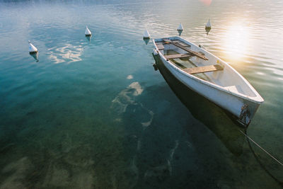 Boats in sea