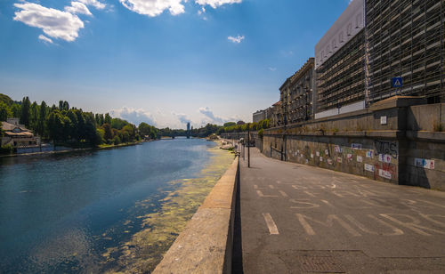 Part of the wall of murazzi along the po river.