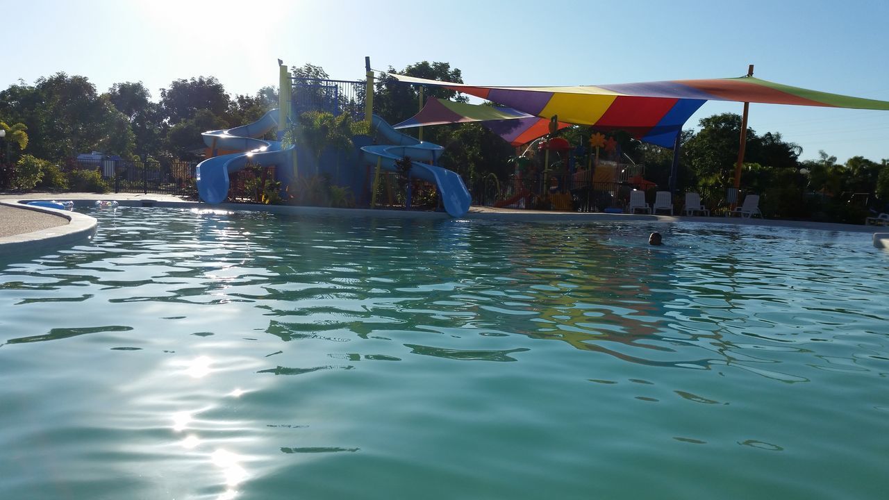 SCENIC VIEW OF SWIMMING POOL AGAINST SKY