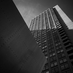 Low angle view of modern building against sky