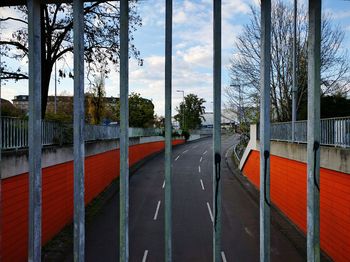 Road passing through trees