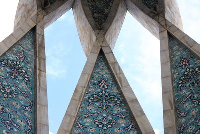 Low angle view of built structure against sky