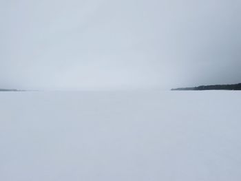 Scenic view of snow covered landscape