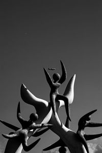 Low angle view of tree against clear sky