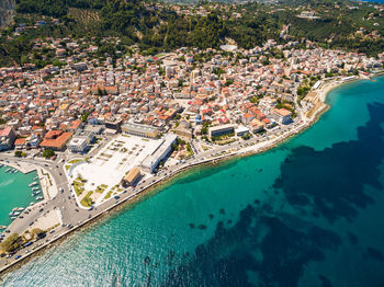 High angle view of swimming pool