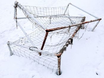 Traditional windmill in winter