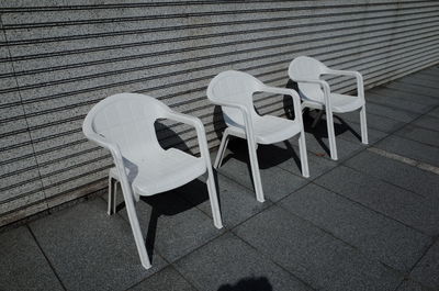 Empty chairs and tables