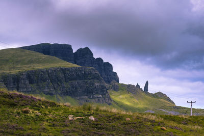 Scenic view of mountain against sky