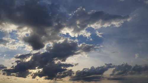 Low angle view of clouds in sky