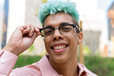 Portrait of smiling young man